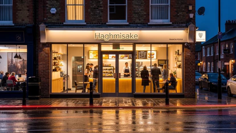 Successful UK franchise food outlet trading on a busy high street